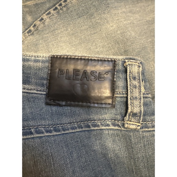 PLEASE Italy Women's Light Wash Skinny Slim Jeans Stretch Denim – XS Button Fly - Picture 5 of 10